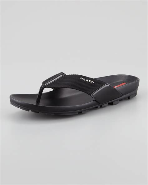 prada thong sandals men's